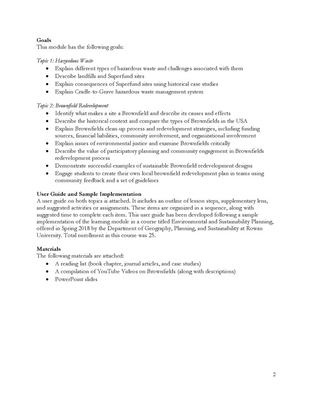 Brownfield Redevelopment: Communities in Transition - Main 2